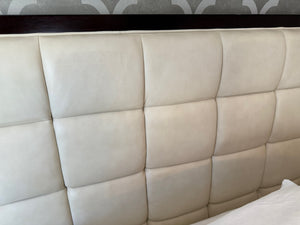 Bernhardt Furniture King Platform Bed with Leather Headboard