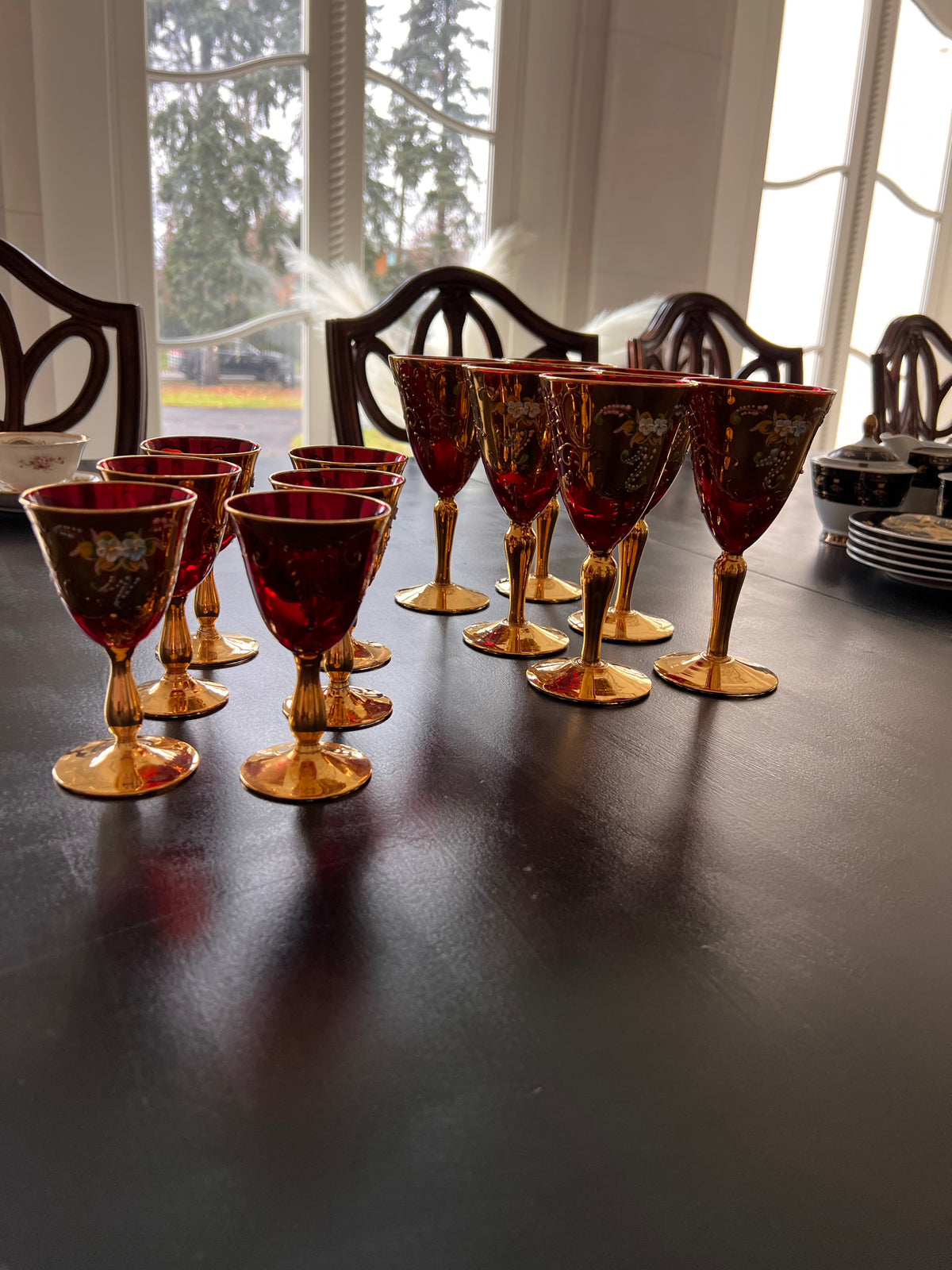 Red Bohemian Czech Crystal Lot