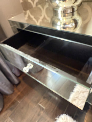 Mirrored 3 Drawer Nightstand