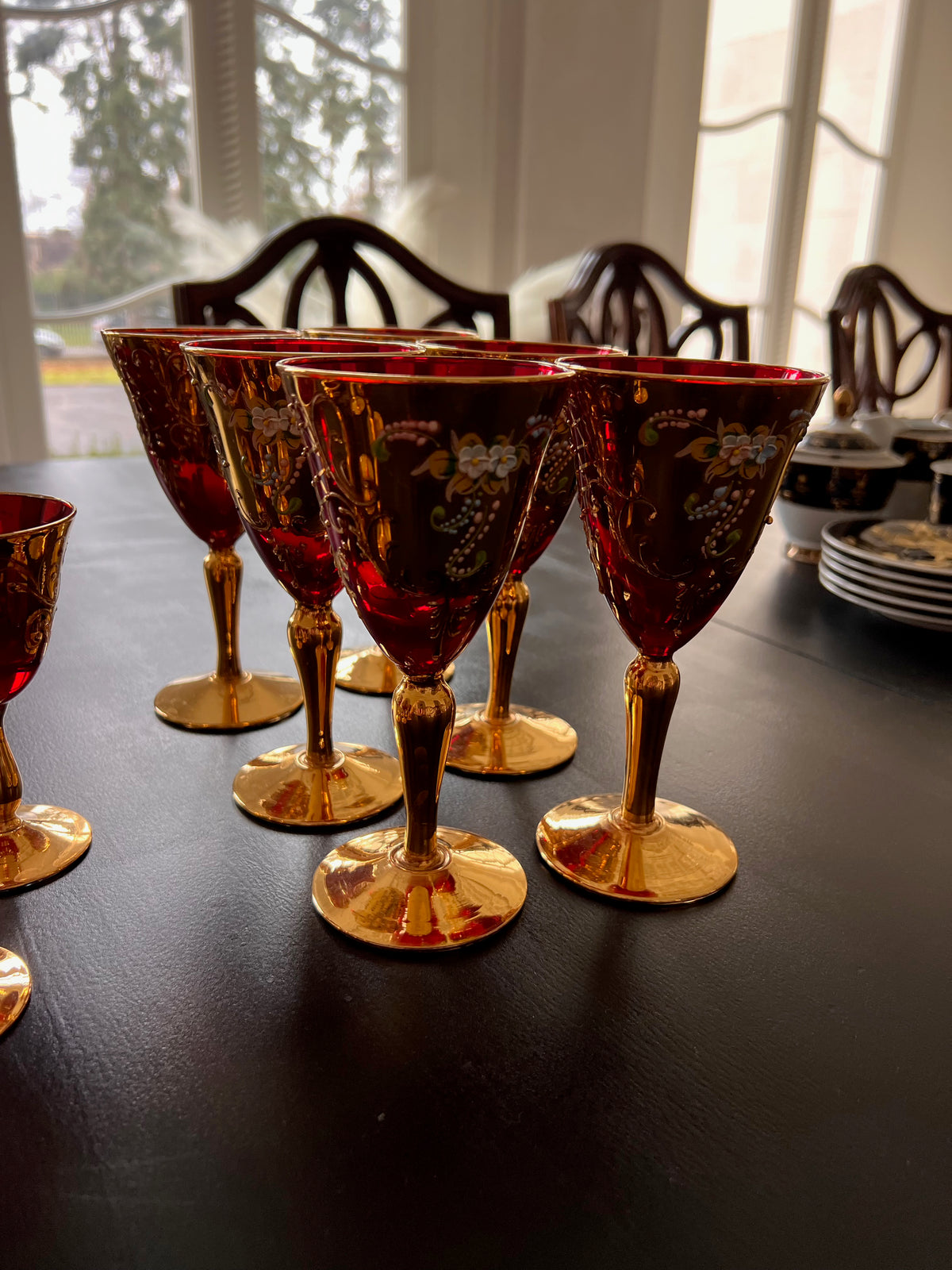 Red Bohemian Czech Crystal Lot