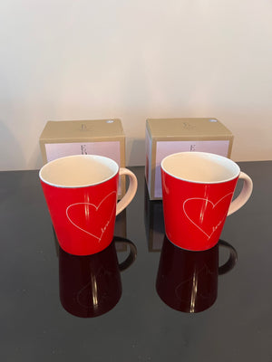 2 Ellen Degeneres Crafted by Royal Doulton Love Mugs, *BRAND NEW with Box