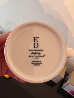 2 Ellen Degeneres Crafted by Royal Doulton Love Mugs, *BRAND NEW with Box