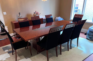 Costantini Pietro for Martin Daniels- Beautiful Wood Lacquered Dining Table + 8 Chairs (*AMAZING CONDITION)