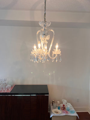 Waterford Crystal "Fleur De Lis" Four-Arm Chandelier
