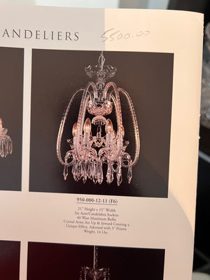 Waterford Crystal "Fleur De Lis" Four-Arm Chandelier