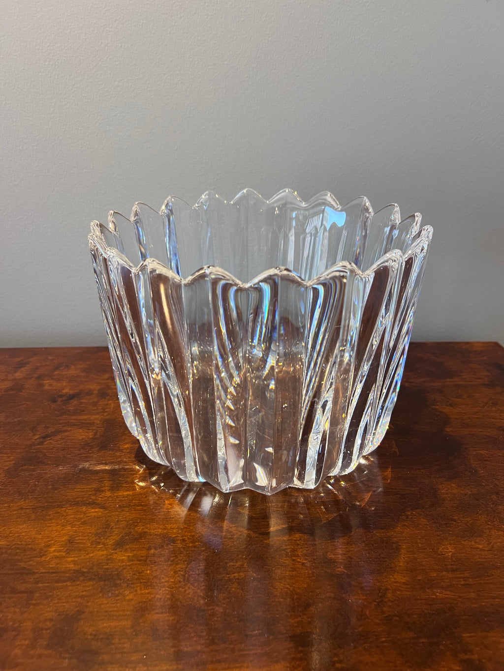 Vintage Orrefors Crystal Fleur Bowl by Jan Johansson