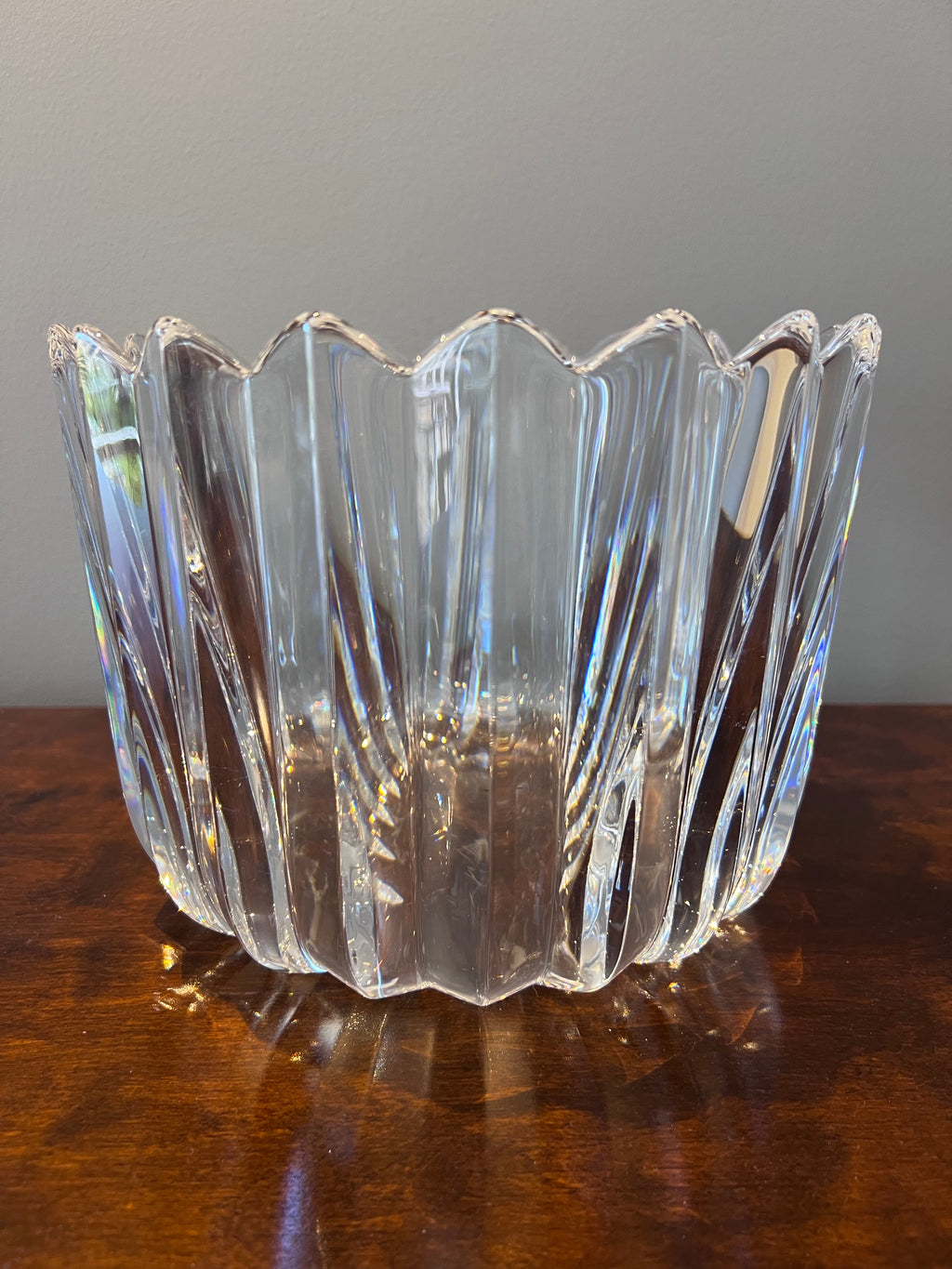 Vintage Orrefors Crystal Fleur Bowl by Jan Johansson
