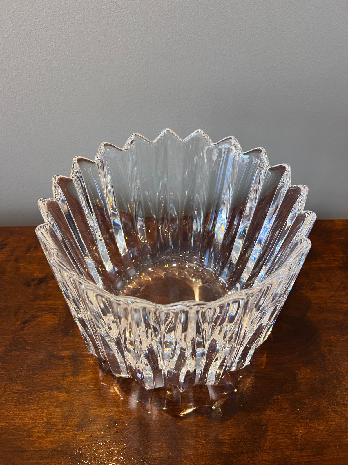 Vintage Orrefors Crystal Fleur Bowl by Jan Johansson