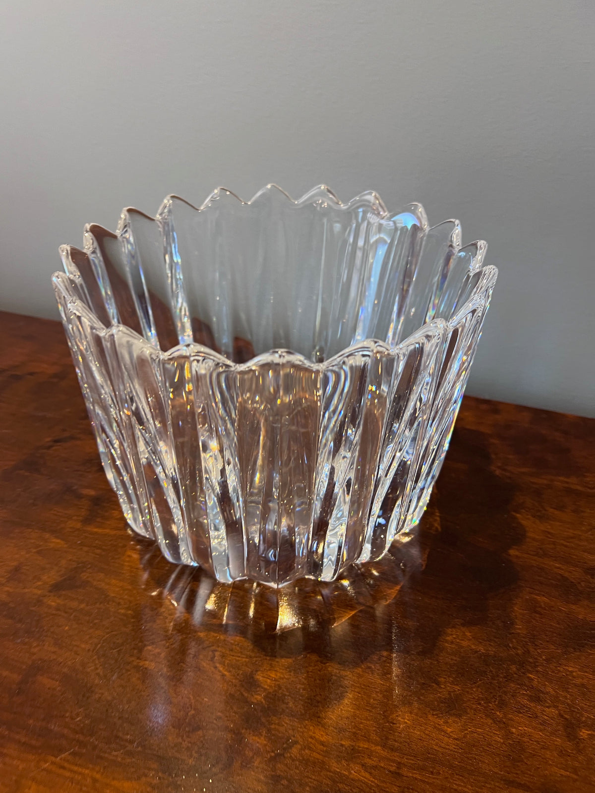 Vintage Orrefors Crystal Fleur Bowl by Jan Johansson