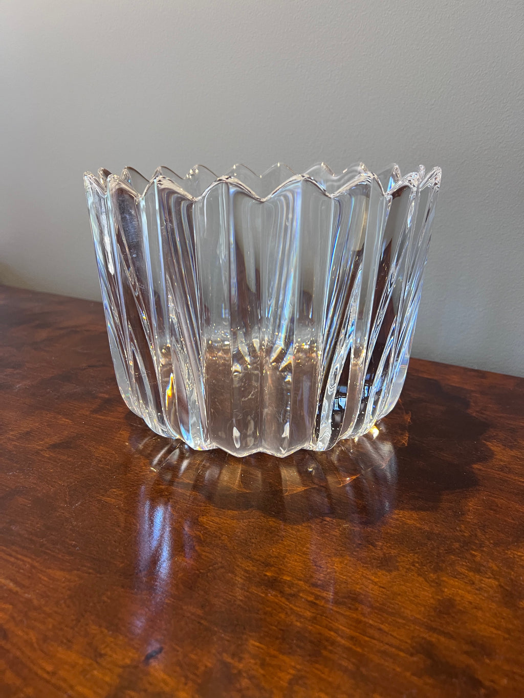 Vintage Orrefors Crystal Fleur Bowl by Jan Johansson