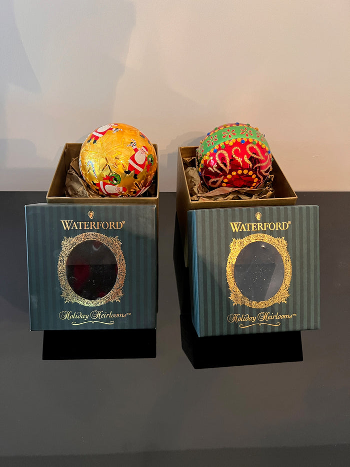 2 Waterford  Holiday Heirloom Christmas Ornaments