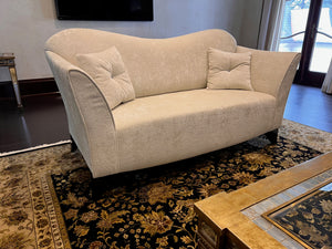 Beige/Cream Curved Back Sofa (*2 available- sold individually- select quantity)
