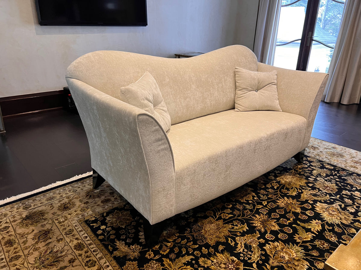 Beige/Cream Curved Back Sofa (*2 available- sold individually- select quantity)
