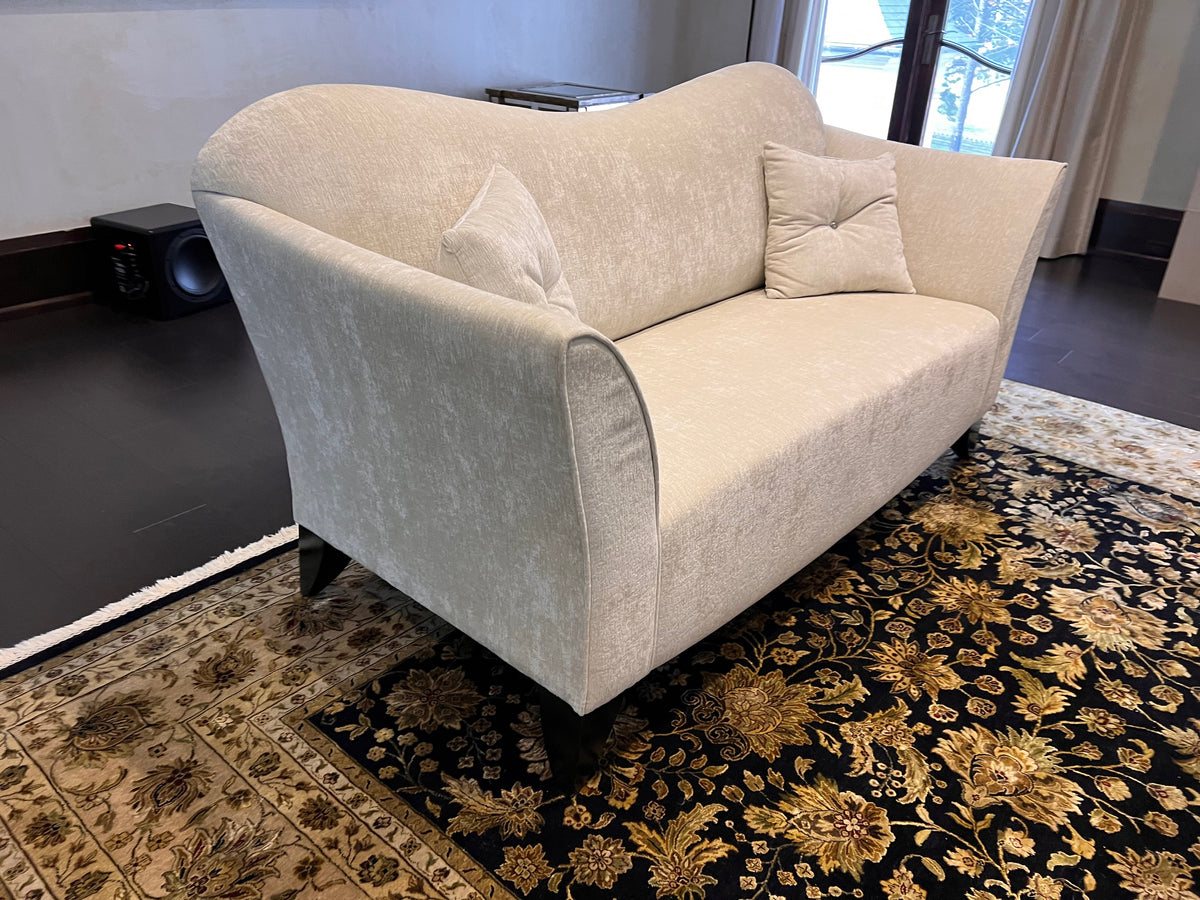 Beige/Cream Curved Back Sofa (*2 available- sold individually- select quantity)