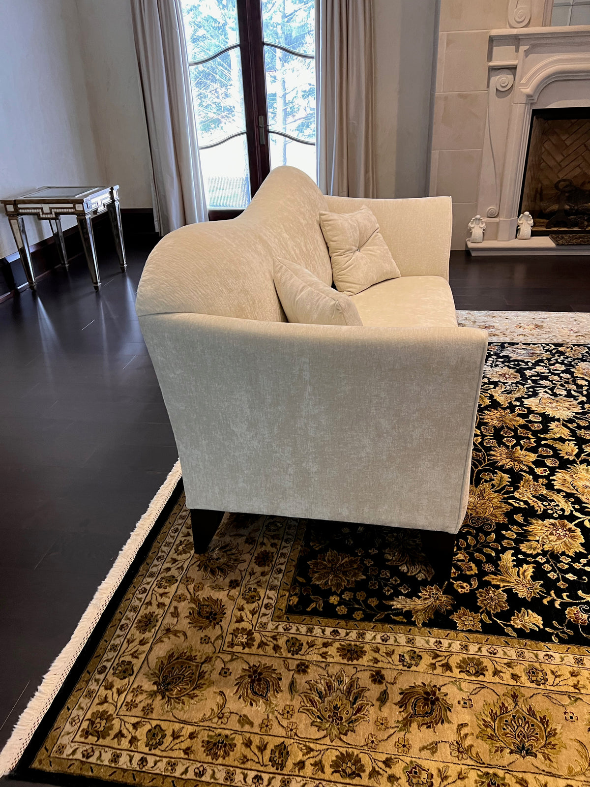 Beige/Cream Curved Back Sofa (*2 available- sold individually- select quantity)