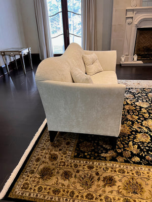 Beige/Cream Curved Back Sofa (*2 available- sold individually- select quantity)