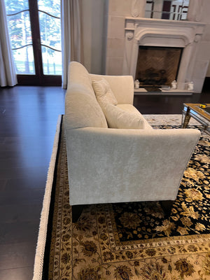 Beige/Cream Curved Back Sofa (*2 available- sold individually- select quantity)