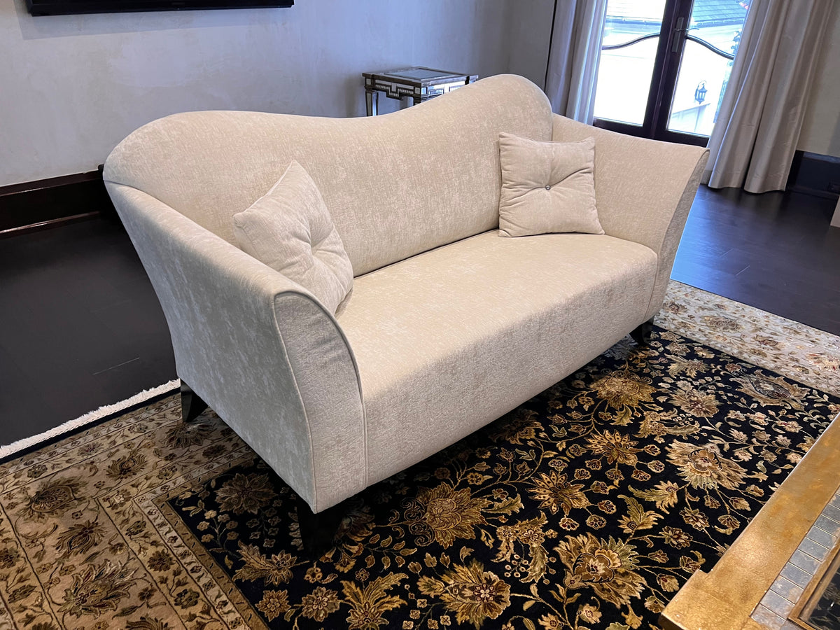 Beige/Cream Curved Back Sofa (*2 available- sold individually- select quantity)