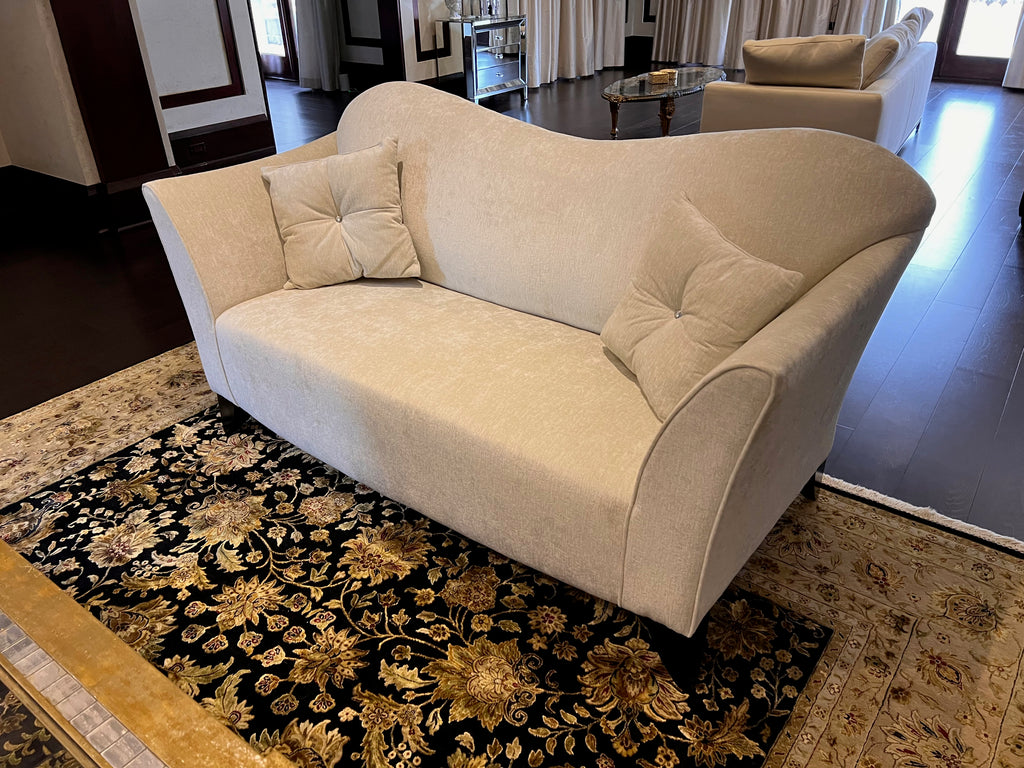 Beige/Cream Curved Back Sofa (*2 available- sold individually- select quantity)