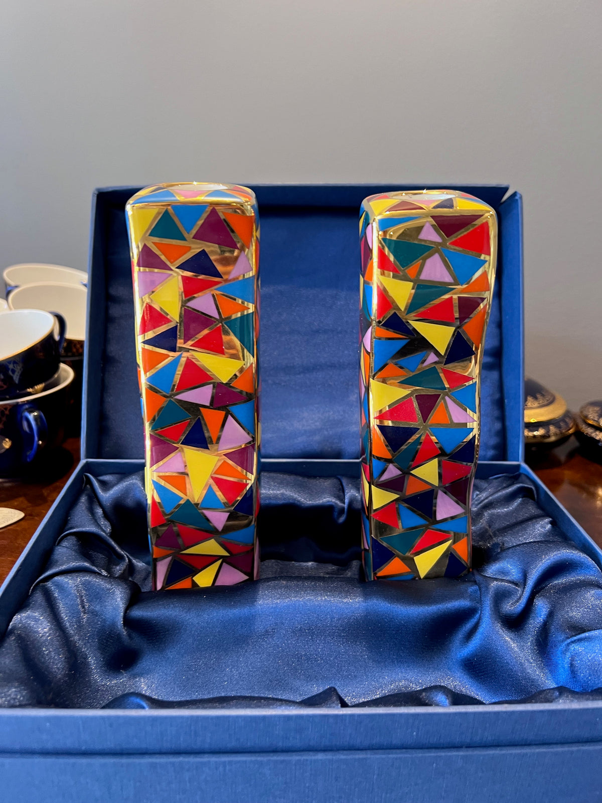 BRAND NEW! Pair of Porcelain Candlesticks by Zvezdin's Workshop (Alexander Zvezdin)