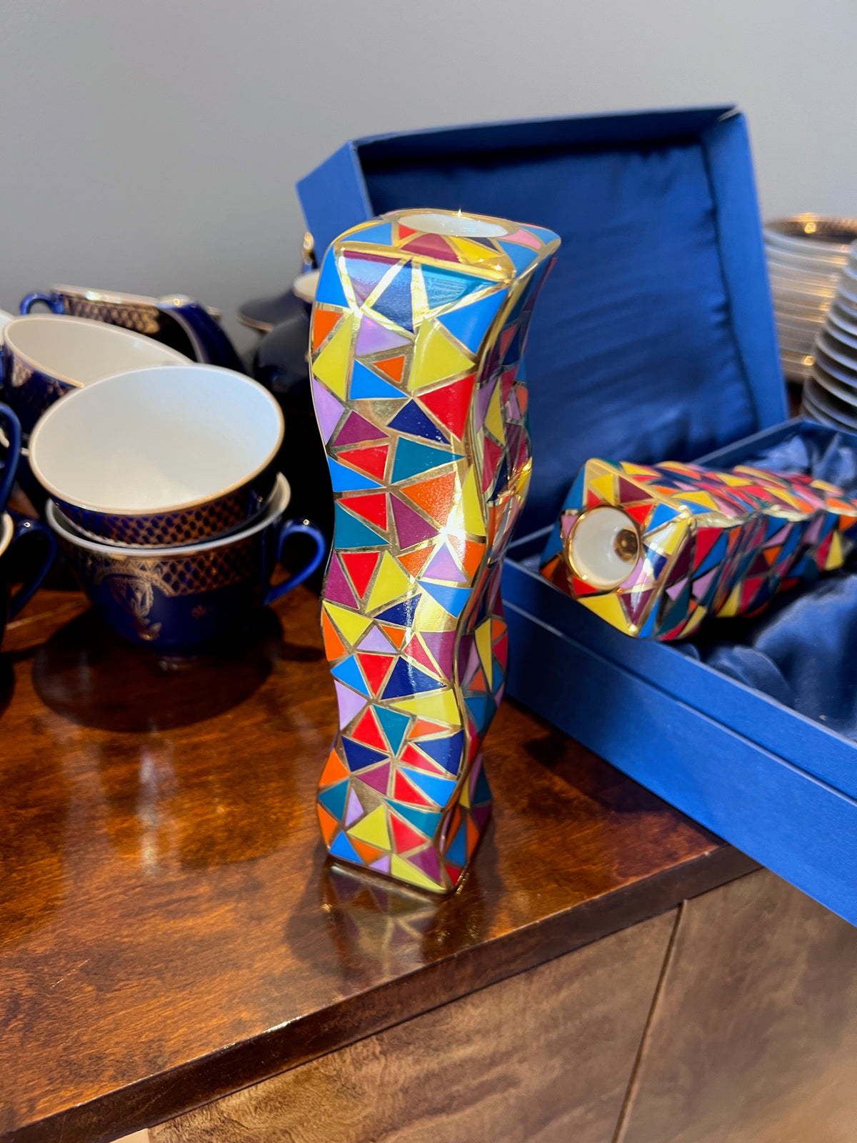 BRAND NEW! Pair of Porcelain Candlesticks by Zvezdin's Workshop (Alexander Zvezdin)