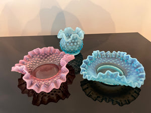 3pc Vintage Fenton Hobnail Lot