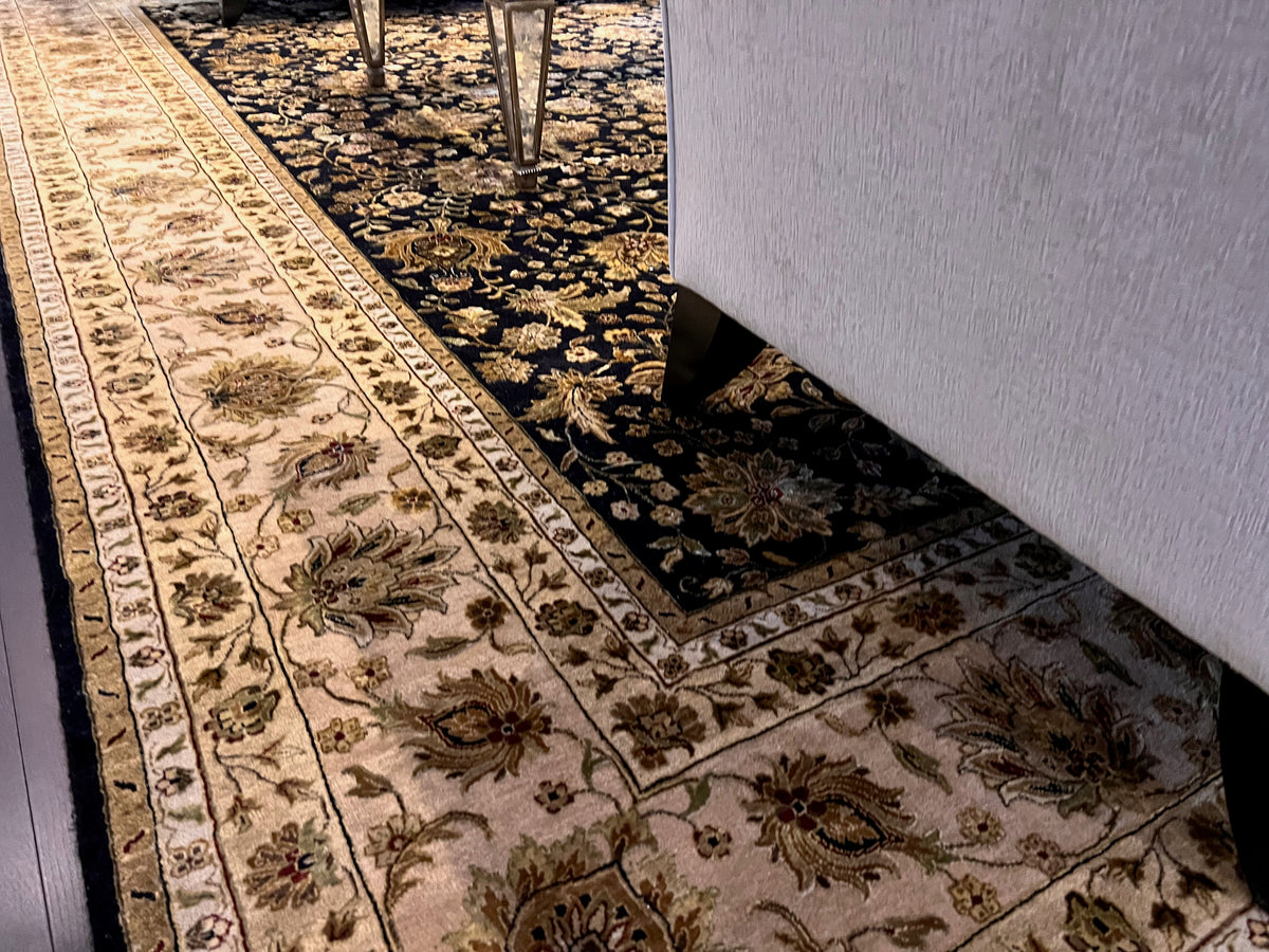 Indian Jaipur 100% Wool Rug- 14.5ft x 9.10ft