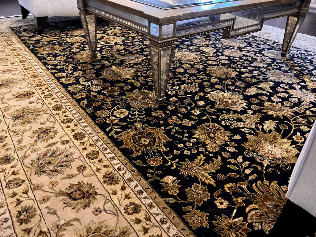 Indian Jaipur 100% Wool Rug- 14.5ft x 9.10ft