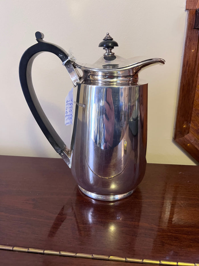Sterling Silver James Dixon & Sons Hot Water Pot- 638g