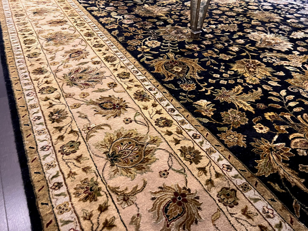 Indian Jaipur 100% Wool Rug- 14.5ft x 9.10ft