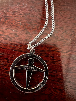 Tiffany & Co. Circular Sterling Silver 'Manpower' Necklace