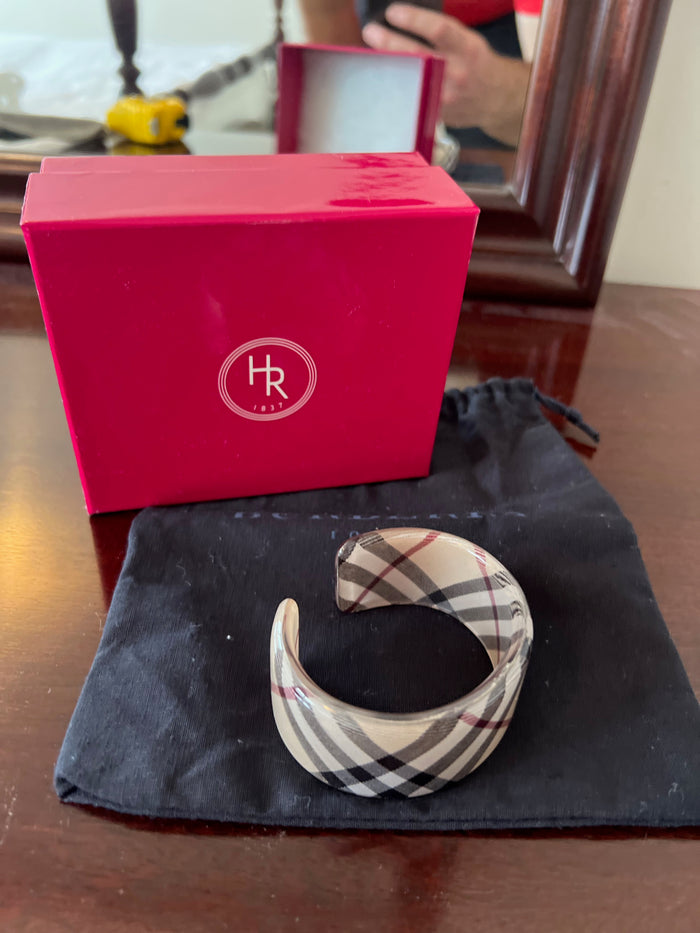 Burberry Acrylic Cuff Bracelet (*NEW with original dust bag and box)