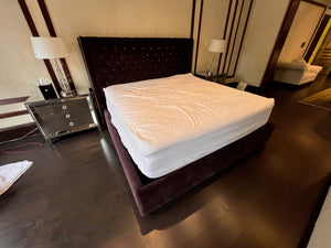 King Deep Purple Tufted Bed Frame