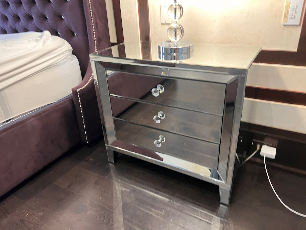 Mirrored Nightstand (*1 available- sold individually- select quantity)