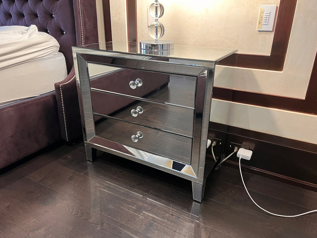 Mirrored Nightstand (*1 available- sold individually- select quantity)
