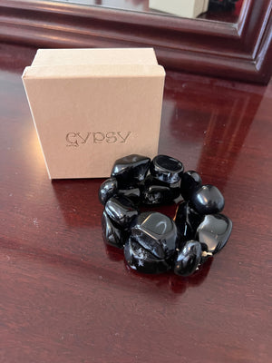 Gypsy Black Stone Bracelet (with original box)