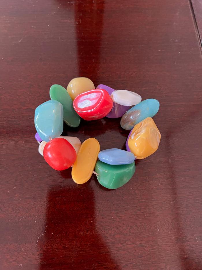 Multi-colour stone bracelet