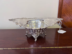 Sterling Silver John Round & Sons Basket, 9.75"w- 218g