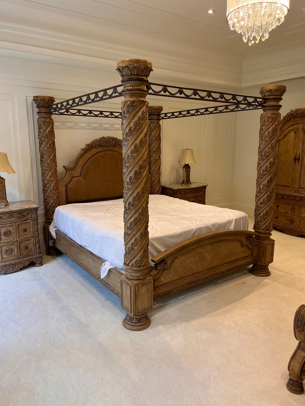 Ashley Furniture South Coast King Four Poster Canopy Bed