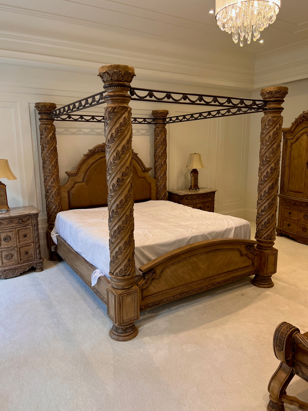 Ashley Furniture South Coast King Four Poster Canopy Bed