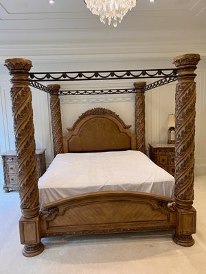 Ashley Furniture South Coast King Four Poster Canopy Bed