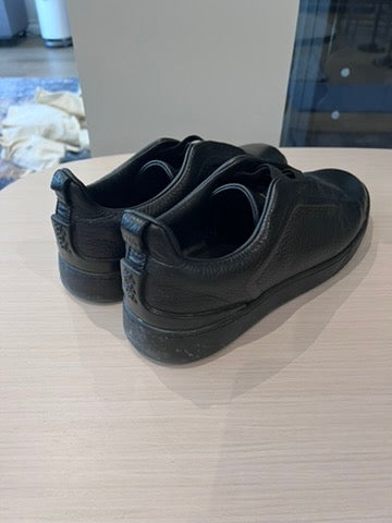Men's Ermenegildo Zegna Couture Black Triple Stretch Sneakers , Size 7.5 (retail $1,020)