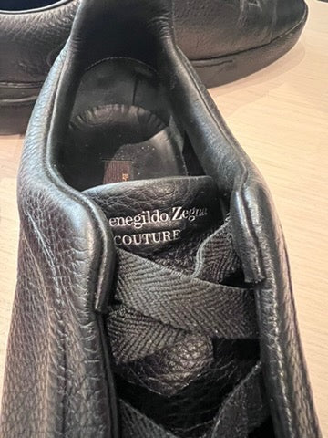 Men's Ermenegildo Zegna Couture Black Triple Stretch Sneakers , Size 7.5 (retail $1,020)