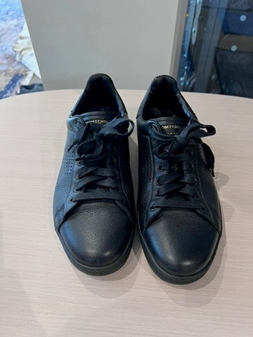 Men's Tom Ford Black Leather Low Top Sneaker, Size 7