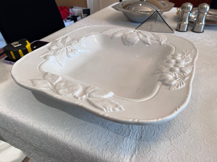 Large White Serving Dish Made in Italy