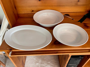 Williams-Sonoma Pantry Essentials  Oval Platter + 2 Servings Bowls (*BRAND NEW) (*retail price $210)