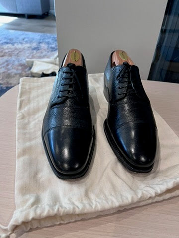 Men's Salvatore Ferragamo Limited Edition Black Leather Shoes, Size 7