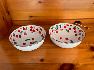 Pottery Barn 2 Small Cherry Serving Bowls (*BRAND NEW) (*retail price $60)