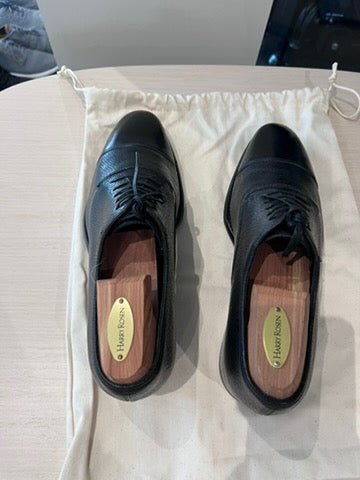 Men's Salvatore Ferragamo Limited Edition Black Leather Shoes, Size 7