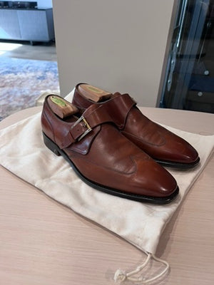 Men's Salvatore Ferragamo Brown Leather Shoes, Size 7